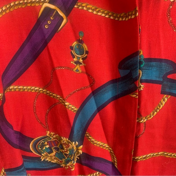 Country Shop Vintage Rayon Wool Blend Equestrian Printed Button Down Shi… - Picture 4 of 9